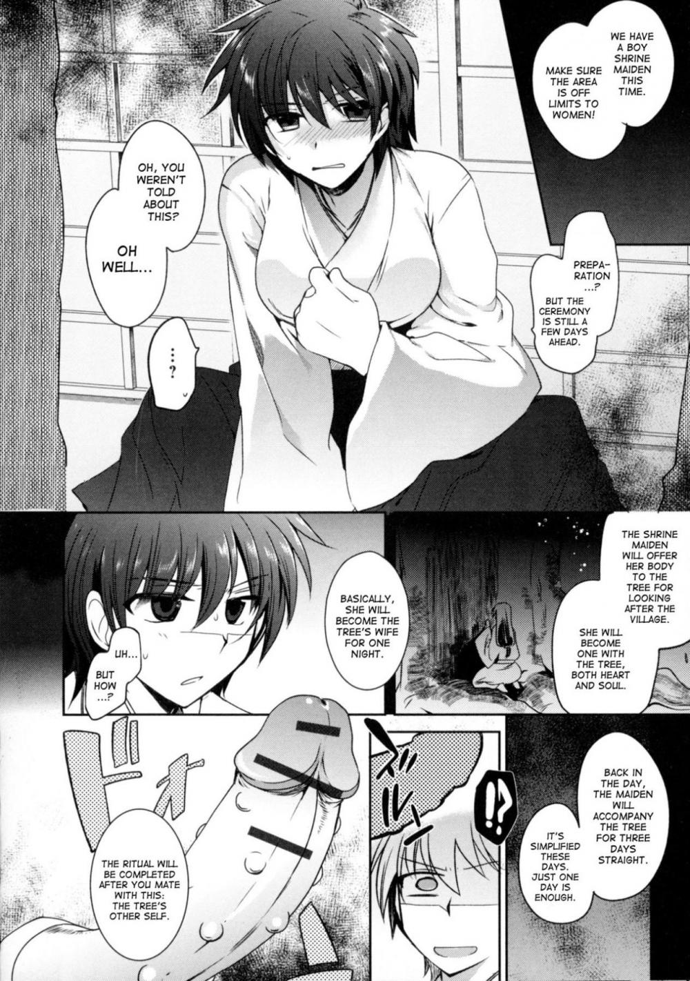 Hentai Manga Comic-Turn into a girl and become a shrine maiden-Read-6